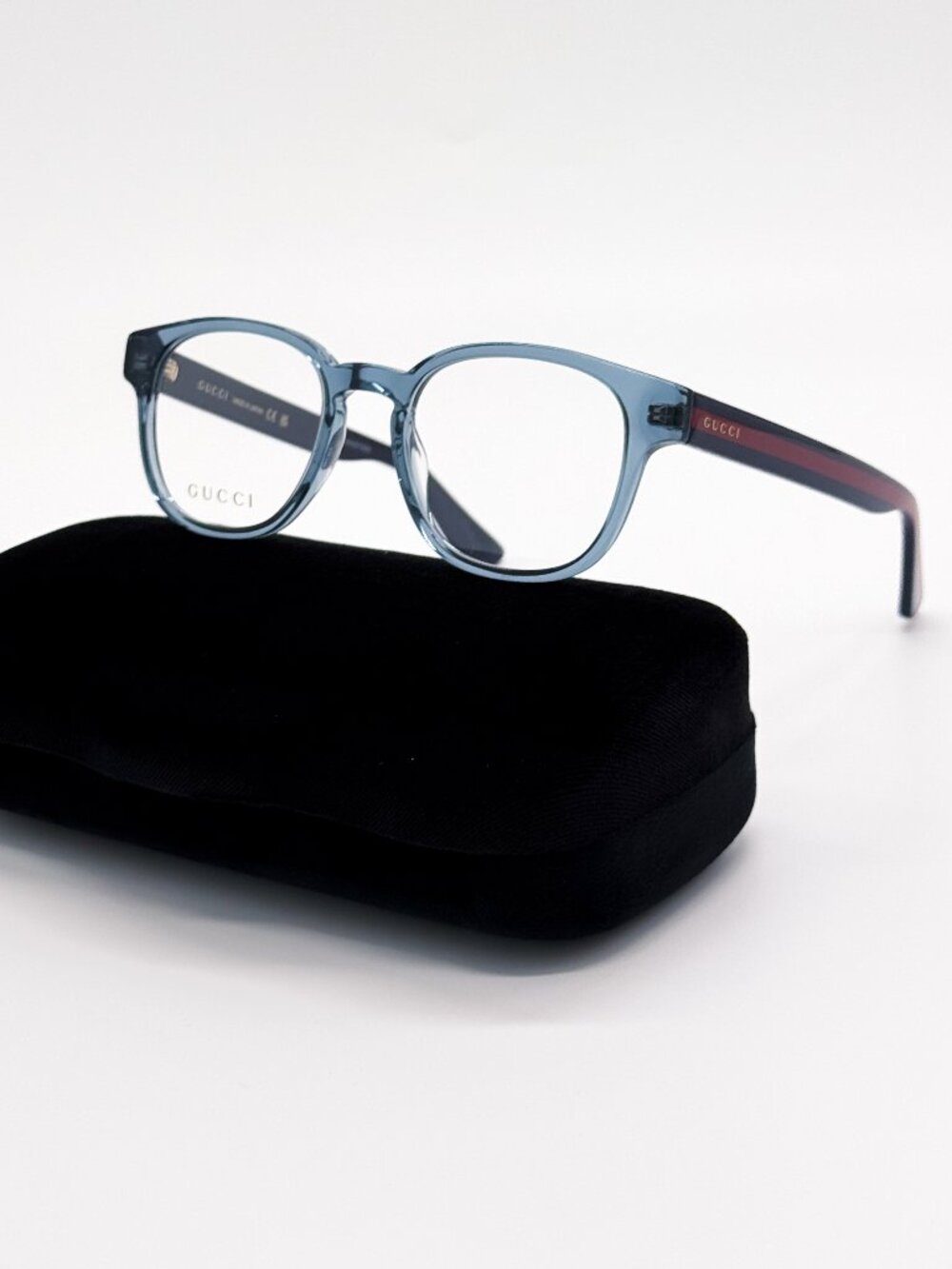 NEW GUCCI EYEGLASSES GG0927O 006 CLEAR BLUE GUCCI EYEWEAR - Picture 1 of 11